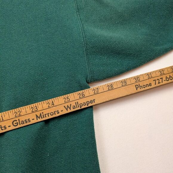 Vintage 90s Green Boxy Nature Whitetail Deer Hunting Crewneck Sweatshirt - Picture 6 of 7